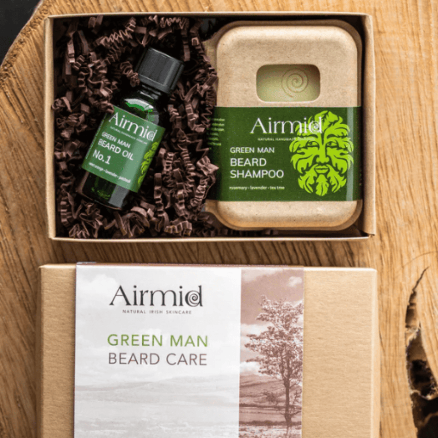 Airmid Beard Gift Set Green Man Beard Care Gift Set