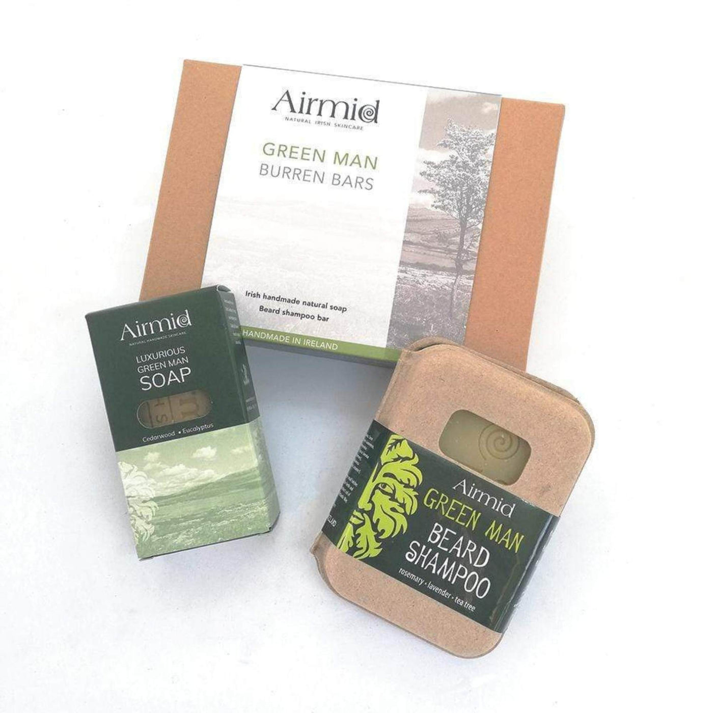 Airmid Gift Set Green Man Burren Beard Shampoo & Soap Gift Set - Airmid