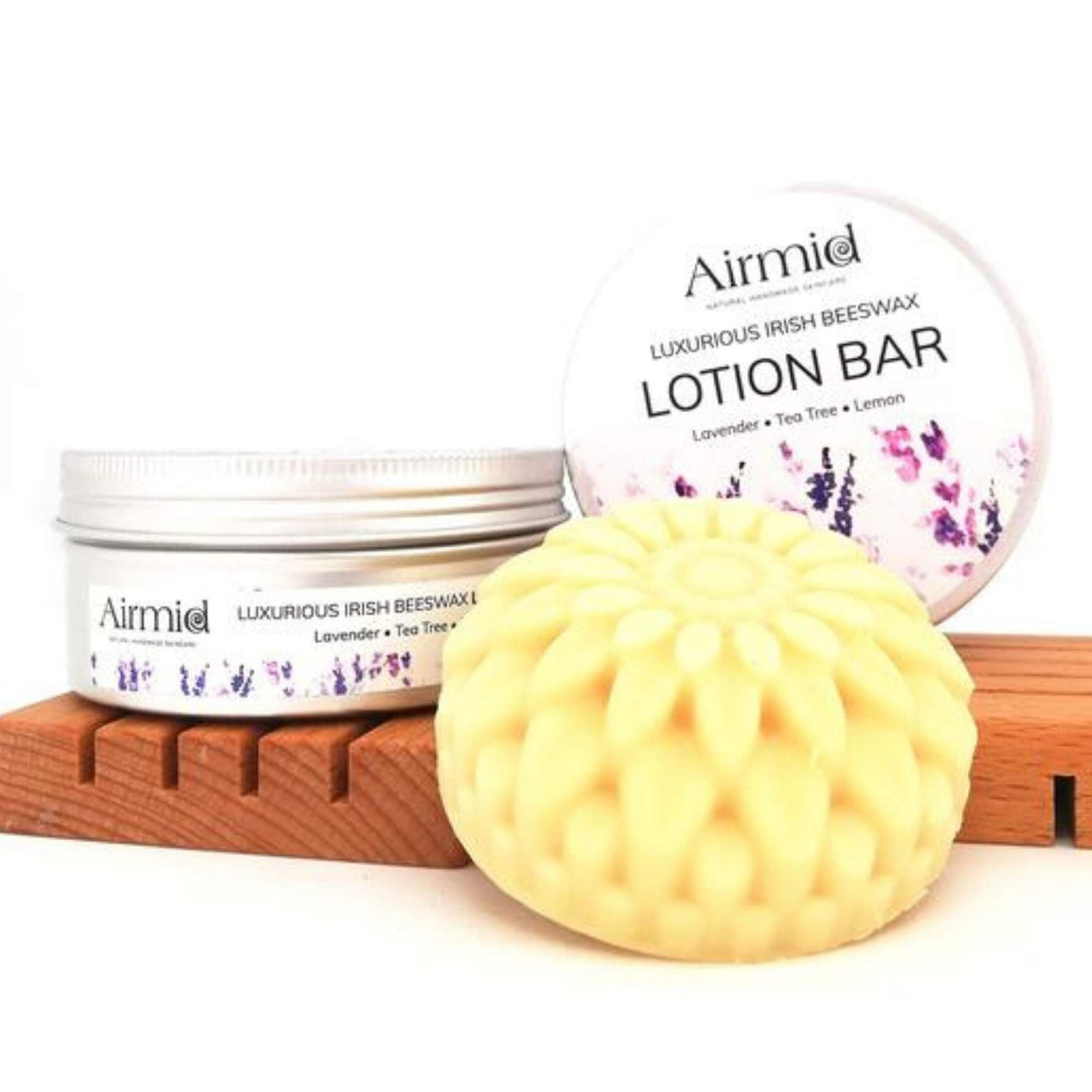 Airmid Soap Irish Beeswax Handmade Lotion Bar - Lavender, Tea Tree & Lemon