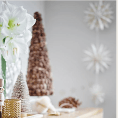 Bloomville Christmas White Paper Garland,