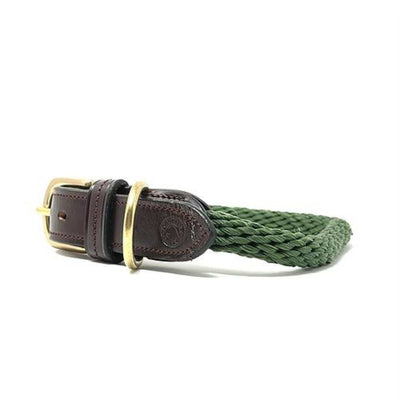 Country Pet Pet Accessories Luxury Rope Dog Collar in Forest Green