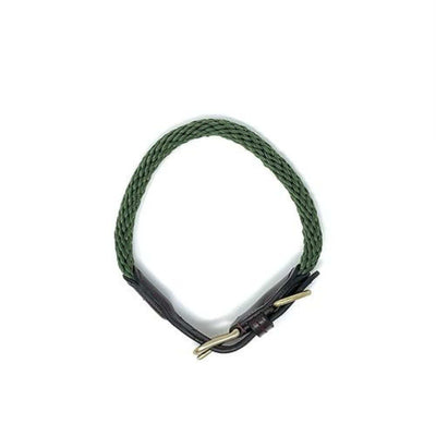 Country Pet Pet Accessories Luxury Rope Dog Collar in Forest Green