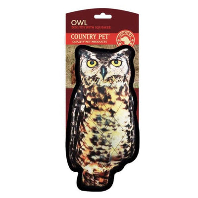 Country Pet Pet Accessories Tuff Owl Dog Toy with Squeaker - Country Pet