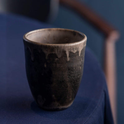 Fermoyle Pottery Coffee & Tea Cups Stoneware Cup with Black Iron Glaze