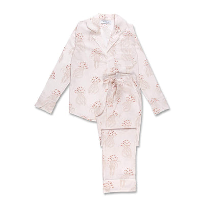 Moon and Mellow Pyjamas The Long Set - Jellyfish Blush - 100% Cotton Pyjamas from Moon + Mellow