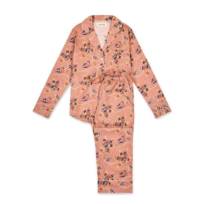 Moon and Mellow Pyjamas The Long Set - Tribal Flower Pink